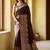 Purple silk blend woven design saree with blouse