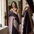 Purple silk blend woven design saree with blouse