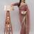 Pink net embellished saree with blouse