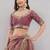 Pink net embellished saree with blouse