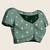 Teal silk blend woven design saree with blouse