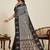 Grey silk blend woven design saree with blouse