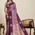 Purple silk blend woven design saree with blouse