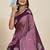 Purple silk blend woven design saree with blouse