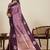 Purple silk blend woven design saree with blouse