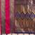 Blue silk blend woven design saree with blouse