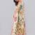 Cream silk blend printed saree with blouse
