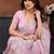 Pink georgette embroidered saree with blouse