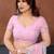 Pink georgette embroidered saree with blouse
