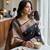 Black silk blend woven design saree with blouse
