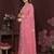 Pink pure georgette embroidered saree with blouse