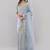 Blue net embellished saree with blouse