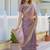 Lavender pure chiffon embroidered saree with blouse