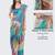Multicolor silk blend printed saree with blouse