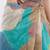 Multicolor silk blend printed saree with blouse