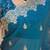 Teal pure chiffon embroidered saree with blouse
