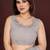 Grey pure georgette embroidered saree with blouse