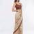 Beige silk blend printed saree with blouse