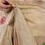 Beige silk blend printed saree with blouse