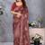 Maroon georgette embroidered saree with blouse