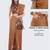 Brown silk blend printed saree with blouse