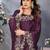Purple satin embroidered saree with blouse