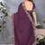 Purple satin embroidered saree with blouse