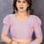 Lavender georgette solid saree with blouse