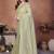 Green net embroidered saree with blouse