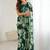 green georgette mirror work saree