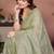 Green net embroidered saree with blouse