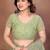 Green net embroidered saree with blouse