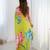 lemon yellow heavy chiffon mirror work saree