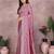 Purple silk blend embellished saree with blouse