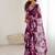 wine georgette mirror work saree