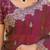 Burgundy pure chiffon embellished saree with blouse