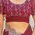 Burgundy pure chiffon embellished saree with blouse