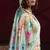 turquoise smooth japan satin mirror work satin saree
