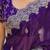 Purple pure chiffon embroidered saree with blouse