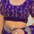 Purple pure chiffon embroidered saree with blouse