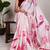 pink smooth japan satin mirror work satin saree