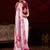 pink smooth japan satin mirror work satin saree