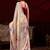 cream smooth japan satin mirror work satin saree