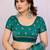 Teal pure chiffon embellished saree with blouse