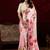 peach smooth japan satin mirror work satin saree