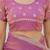 Pink pure chiffon striped saree with blouse