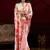 peach smooth japan satin mirror work satin saree