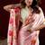 peach smooth japan satin mirror work satin saree