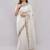 White net embellished saree with blouse