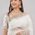 White net embellished saree with blouse